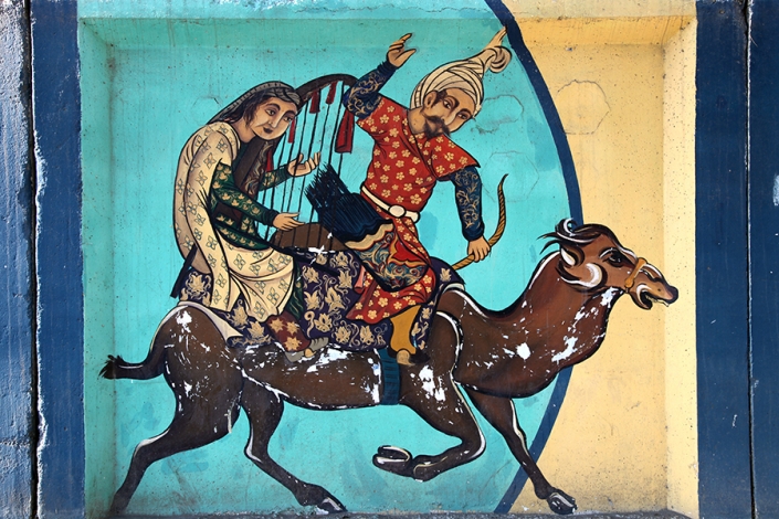 دیوارنگاره با مضمون داستانهای شاهنامه بلوار فردوسی سال 98 نقاشی خیابانی روی دیوار،دیوارنگاره،نقاشی خیابانی،نقاشی گرافیتی روی دیوار،نقاشی خیابانی